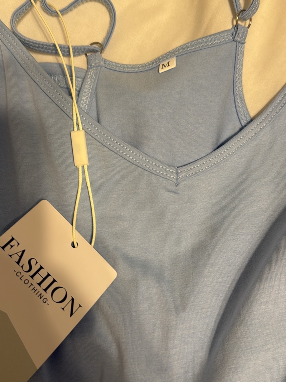 Women's Light Blue V-Neck Tank Top